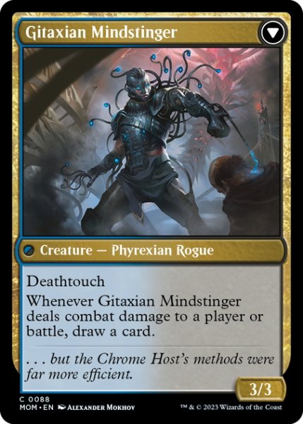 画像2: 【ENG】霊気刃の工作員//ギタクシア派の精神刺し/Aetherblade Agent//Gitaxian Mindstinger[MTG_MOM_0088C] (2)