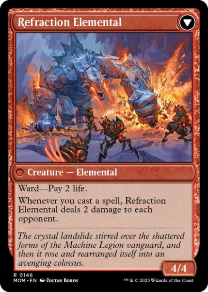 画像2: 【ENG】カーサスへの侵攻//屈折エレメンタル/Invasion of Karsus//Refraction Elemental[MTG_MOM_0146R] (2)