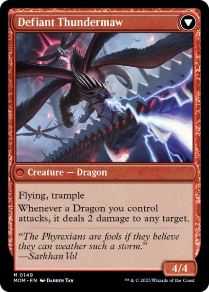 画像2: 【ENG】タルキールへの侵攻//果敢な雷口/Invasion of Tarkir//Defiant Thundermaw[MTG_MOM_0149M] (2)