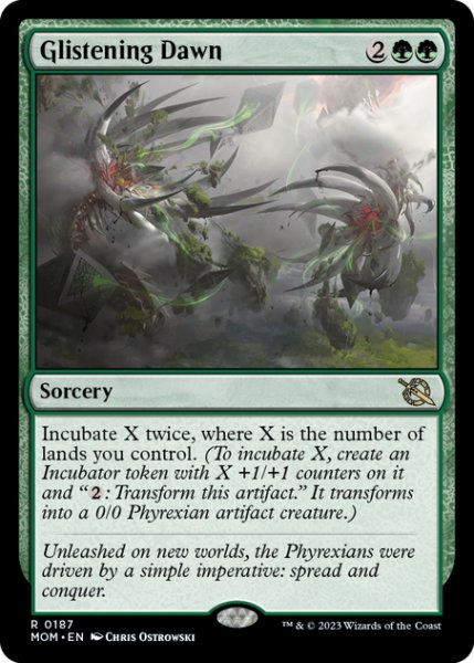 画像1: 【ENG】ぎらつく夜明け/Glistening Dawn[MTG_MOM_0187R] (1)