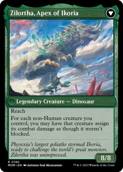 画像2: 【ENG】イコリアへの侵攻//イコリアの頂点、ジローサ/Invasion of Ikoria//Zilortha, Apex of Ikoria[MTG_MOM_0190R] (2)