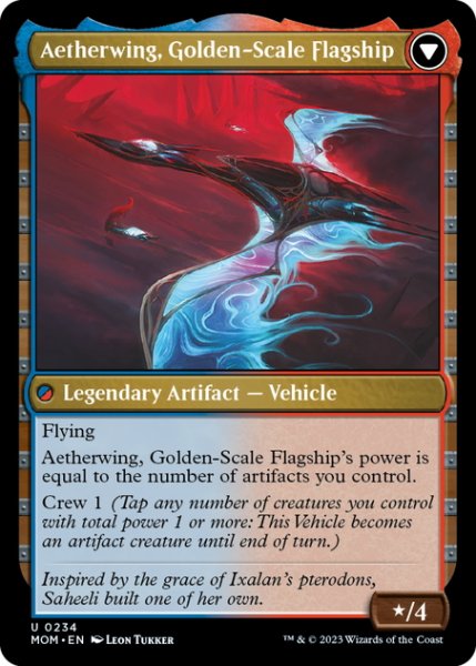 画像2: 【ENG】カラデシュへの侵攻//黄金鱗の旗艦、エーテルウィング/Invasion of Kaladesh//Aetherwing, Golden-Scale Flagship[MTG_MOM_0234U] (2)