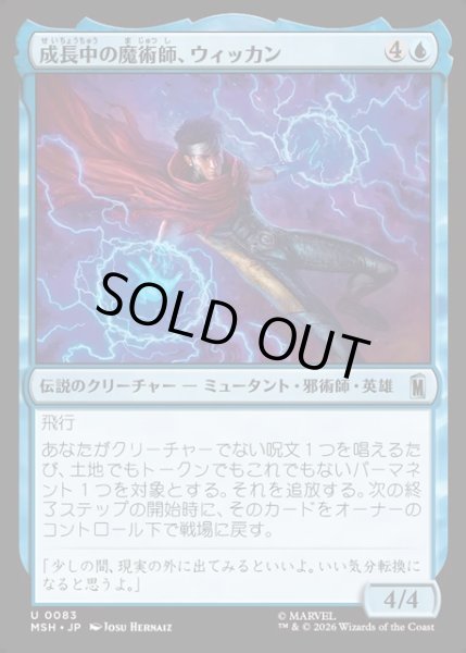 画像1: 【JPN】成長中の魔術師、ウィッカン/Wiccan, Rising Magician[MTG_MSH_0083_U] (1)