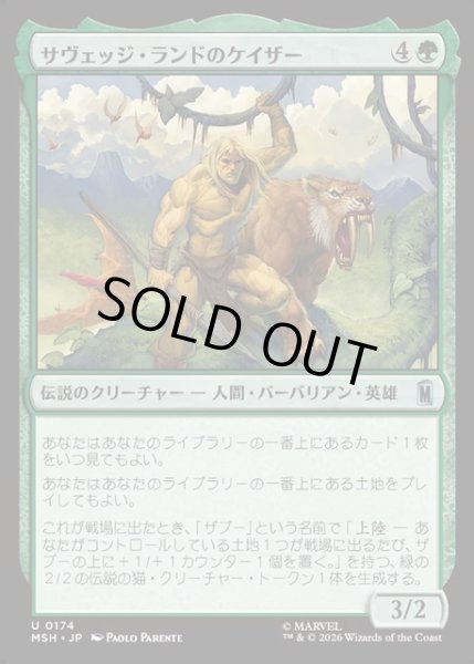 画像1: 【JPN】サヴェッジ・ランドのケイザー/Ka-Zar of the Savage Land[MTG_MSH_0174_U] (1)