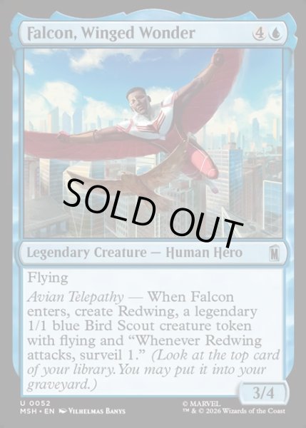 画像1: 【ENG】翼を持つ戦士、ファルコン/Falcon, Winged Wonder[MTG_MSH_0052_U] (1)