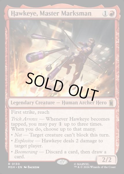 画像1: 【ENG】百発百中の射手、ホークアイ/Hawkeye, Master Marksman[MTG_MSH_0130_R] (1)