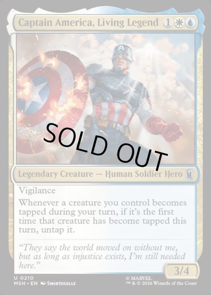画像1: 【ENG】生ける伝説、キャプテン・アメリカ/Captain America, Living Legend[MTG_MSH_0210_U] (1)