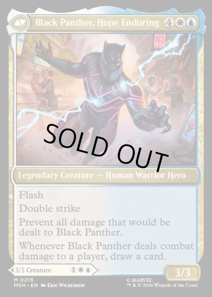 画像2: 【ENG】ティ・チャラ王//揺るがぬ希望、ブラックパンサー/King T'Challa//Black Pancer, Hope Enduring[MTG_MSH_0219_M] (2)