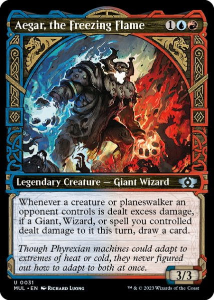 画像1: 【ENG】氷結する火炎、エーガー/Aegar, the Freezing Flame[MTG_MUL_0031U] (1)