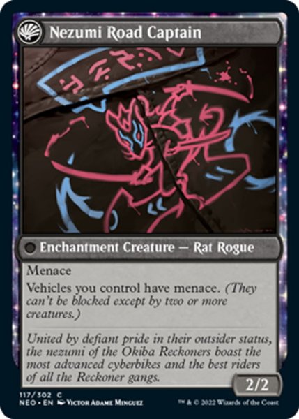 画像2: 【ENG】大牙勢団の襲撃/Okiba Reckoner Raid//鼠の特攻隊長/Nezumi Road Captain[MTG_NEO_117C] (2)