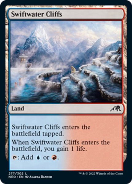 画像1: 【ENG】★Foil★急流の崖/Swiftwater Cliffs[MTG_NEO_277C] (1)