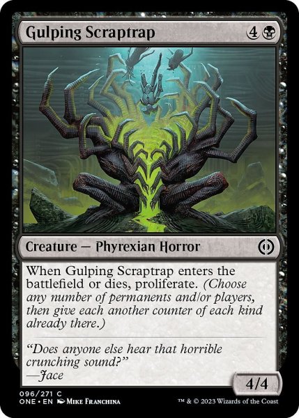 画像1: 【ENG】丸呑みの屑鉄罠/Gulping Scraptrap[MTG_ONE_096C] (1)