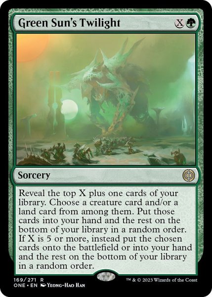 画像1: 【ENG】緑の太陽の黄昏/Green Sun's Twilight[MTG_ONE_169R] (1)