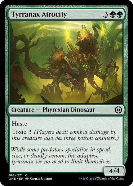画像1: 【ENG】非道なティラナックス/Tyrranax Atrocity[MTG_ONE_188C] (1)