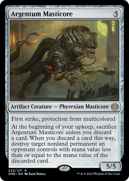 画像1: 【ENG】アージェンタムのマスティコア/Argentum Masticore[MTG_ONE_222R] (1)