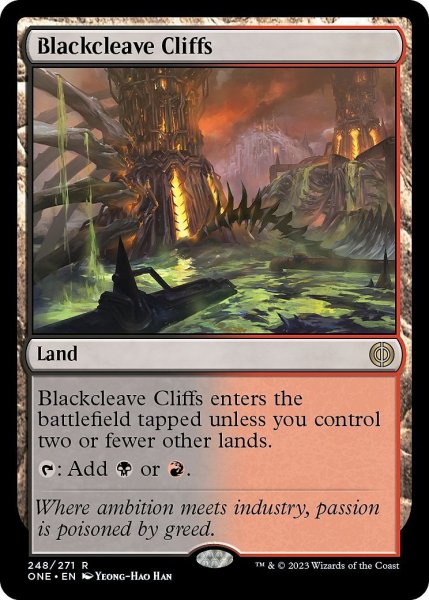 画像1: 【ENG】黒割れの崖/Blackcleave Cliffs[MTG_ONE_248R] (1)
