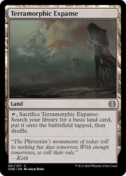 画像1: 【ENG】広漠なる変幻地/Terramorphic Expanse[MTG_ONE_261C] (1)