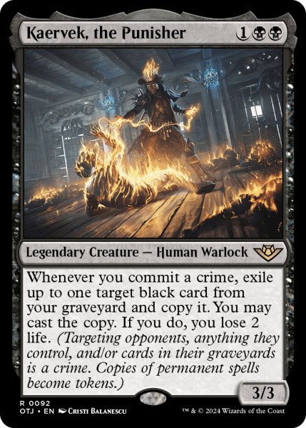 画像1: 【ENG】懲罰者、ケアヴェク/Kaervek, the Punisher[MTG_OTJ_0092_R] (1)