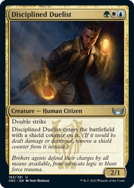 画像1: 【ENG】規律正しい決闘者/Disciplined Duelist[MTG_SNC_182U] (1)