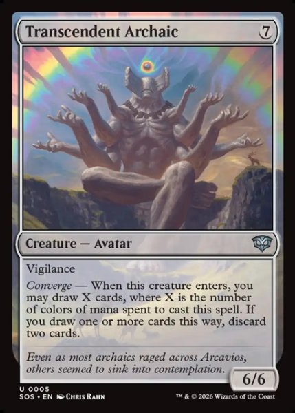 画像1: 【ENG】卓絶のアルカイック/Transcendent Archaic[MTG_SOS_0005_U] (1)