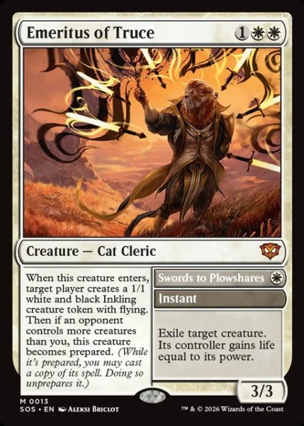 画像1: 【ENG】休戦の名誉教授/Emeritus of Truce[MTG_SOS_0013_M] (1)