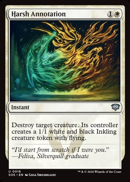 画像1: 【ENG】辛辣な注釈/Harsh Annotation[MTG_SOS_0018_U] (1)