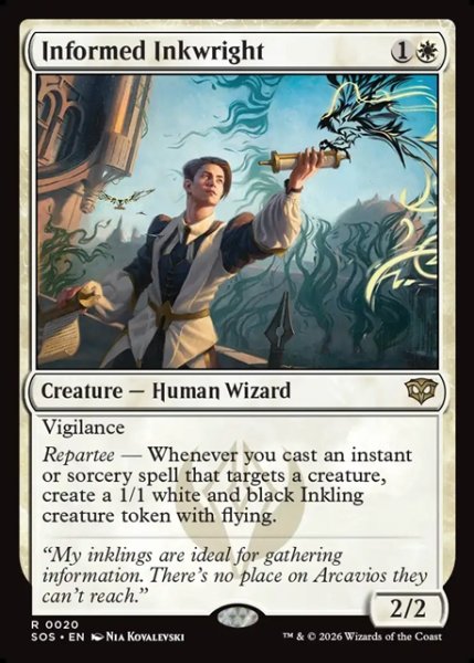 画像1: 【ENG】精通した墨職人/Informed Inkwright[MTG_SOS_0020_R] (1)