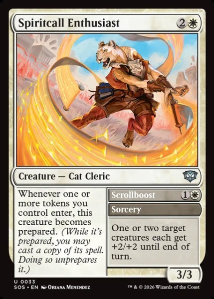 画像1: 【ENG】精霊喚びの愛好者/Spiritcall Enthusiast[MTG_SOS_0033_U] (1)