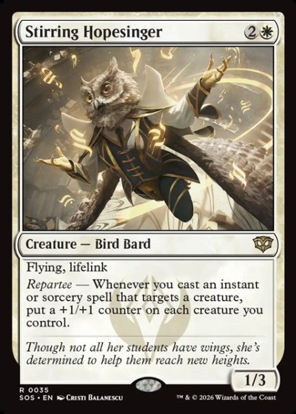 画像1: 【ENG】心奮わせる希望歌い/Stirring Hopesinger[MTG_SOS_0035_R] (1)