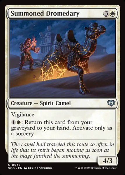画像1: 【ENG】召喚されたヒトコブラクダ/Summoned Dromedary[MTG_SOS_0037_U] (1)