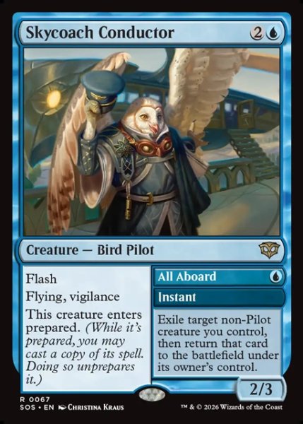 画像1: 【ENG】飛空バスの車掌/Skycoach Conductor[MTG_SOS_0067_R] (1)