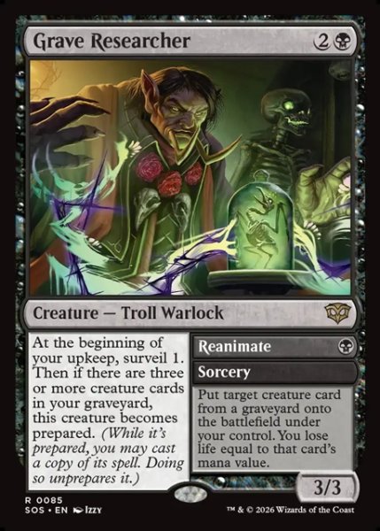 画像1: 【ENG】墓場の研究者/Grave Researcher[MTG_SOS_0085_R] (1)