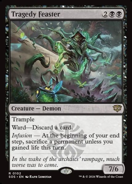 画像1: 【ENG】悲劇をむさぼる者/Tragedy Feaster[MTG_SOS_0102_R] (1)