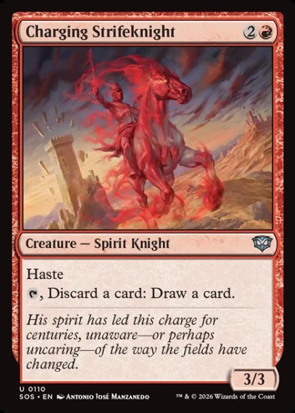 画像1: 【ENG】突撃する紛争騎士/Charging Strifeknight[MTG_SOS_0110_U] (1)