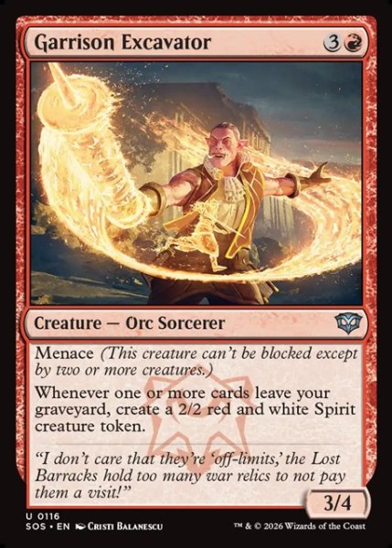 画像1: 【ENG】駐屯地を掘り起こす者/Garrison Excavator[MTG_SOS_0116_U] (1)