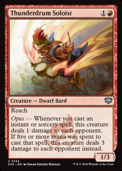 画像1: 【ENG】雷鳴太鼓の独演者/Thunderdrum Soloist[MTG_SOS_0134_U] (1)