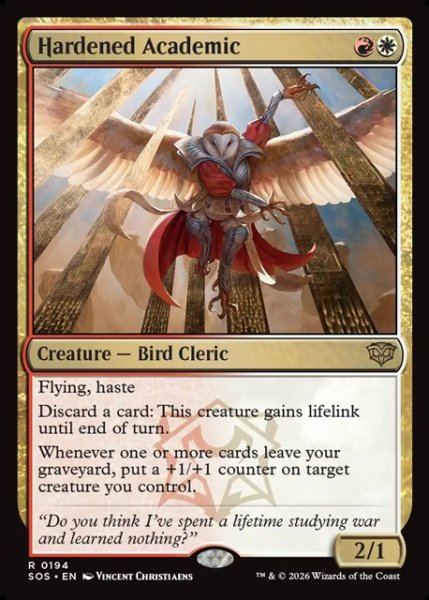 画像1: 【ENG】頑なな学徒/Hardened Academic[MTG_SOS_0194_R] (1)
