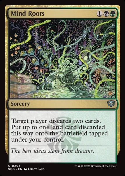 画像1: 【ENG】精神の根/Mind Roots[MTG_SOS_0203_U] (1)