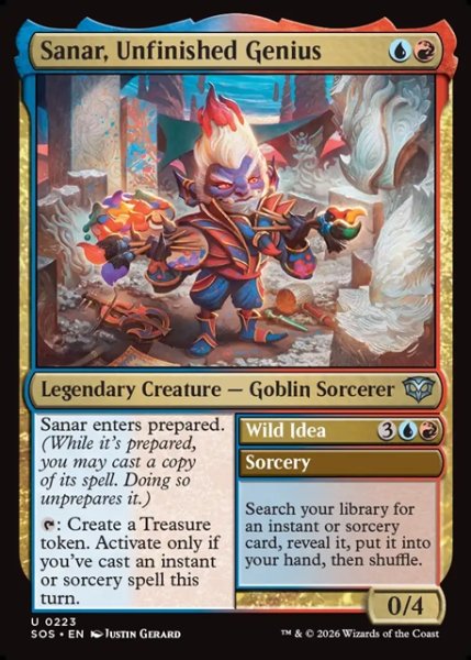 画像1: 【ENG】荒削りな天才、サナール/Sanar, Unfinished Genius[MTG_SOS_0223_U] (1)
