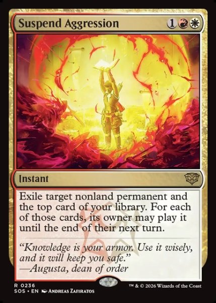 画像1: 【ENG】侵略の一時中断/Suspend Aggression[MTG_SOS_0236_R] (1)