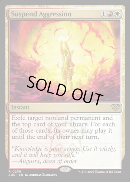 画像1: 【ENG】侵略の一時中断/Suspend Aggression[MTG_SOS_0236_R] (1)