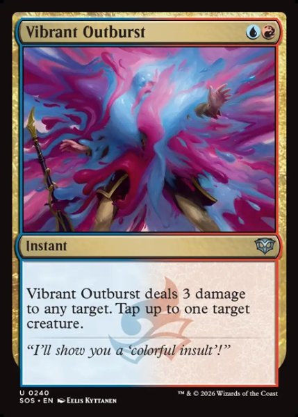 画像1: 【ENG】鮮やかな迸り/Vibrant Outburst[MTG_SOS_0240_U] (1)