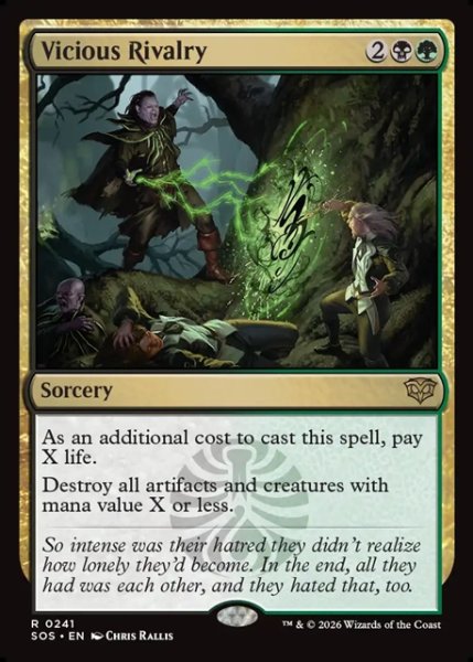 画像1: 【ENG】悪意ある競争心/Vicious Rivalry[MTG_SOS_0241_R] (1)