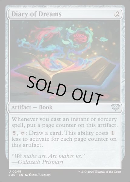 画像1: 【ENG】夢の日記/Diary of Dreams[MTG_SOS_0248_U] (1)