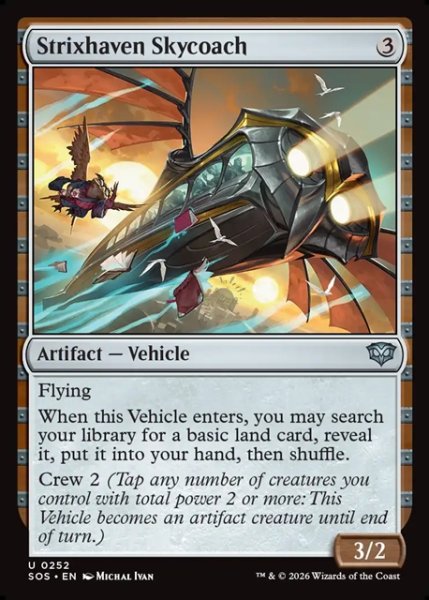 画像1: 【ENG】ストリクスヘイヴンの飛空バス/Strixhaven Skycoach[MTG_SOS_0252_U] (1)