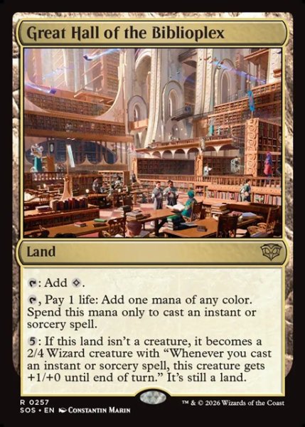 画像1: 【ENG】大図書棟の大ホール/Great Hall of the Biblioplex[MTG_SOS_0257_R] (1)