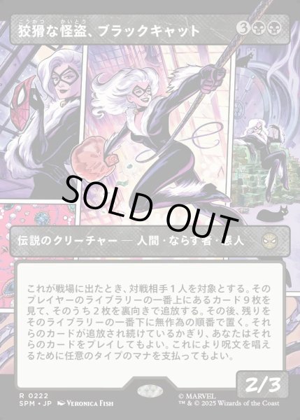 画像1: 【JPN】★Foil★狡猾な怪盗、ブラックキャット/Black Cat, Cunning Thief[MTG_SPM_0222_R] (1)