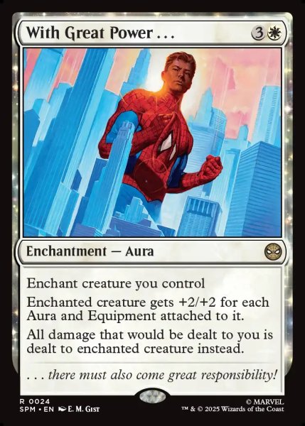 画像1: 【ENG】大いなる力には……/With Great Power...[MTG_SPM_0024_R] (1)