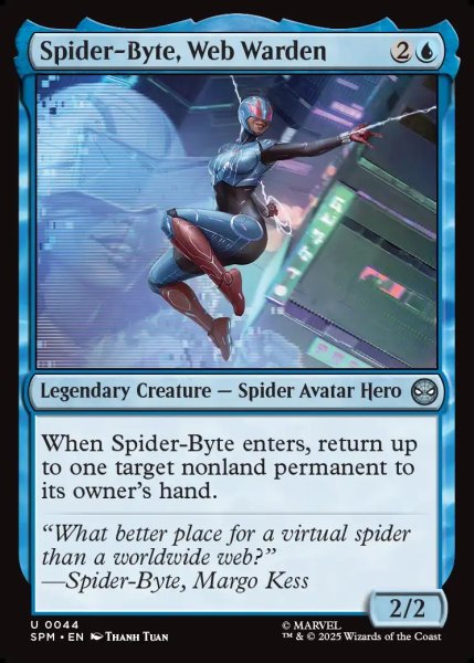 画像1: 【ENG】ウェブの番人、スパイダーバイト/Spider-Byte, Web Warden[MTG_SPM_0044_U] (1)