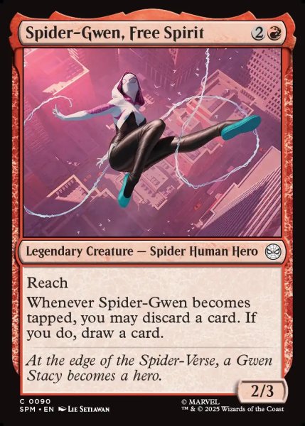 画像1: 【ENG】自由人、スパイダー・グウェン/Spider-Gwen, Free Spirit[MTG_SPM_0090_C] (1)